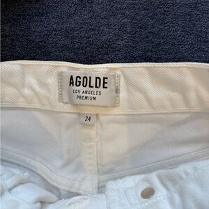 AGOLDE White Denim Shorts